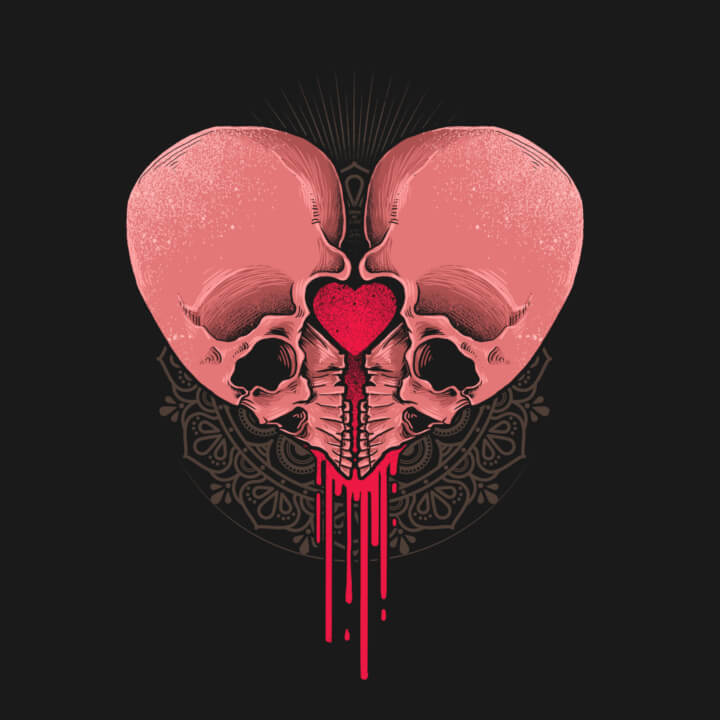 Heart Skull